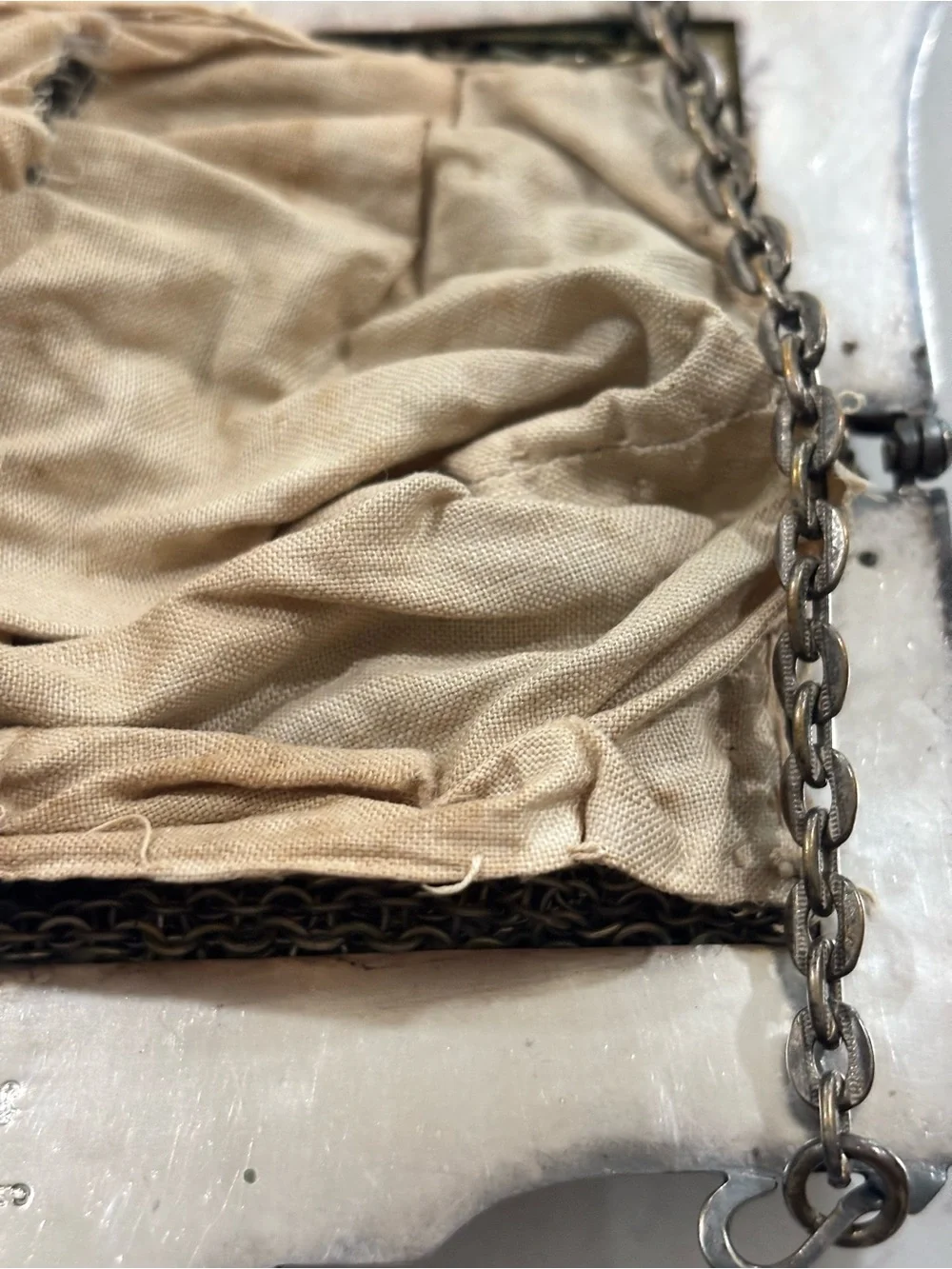 😍Antique Vintage Circa 1900 German Nickel Silver Evening Clutch HandBag